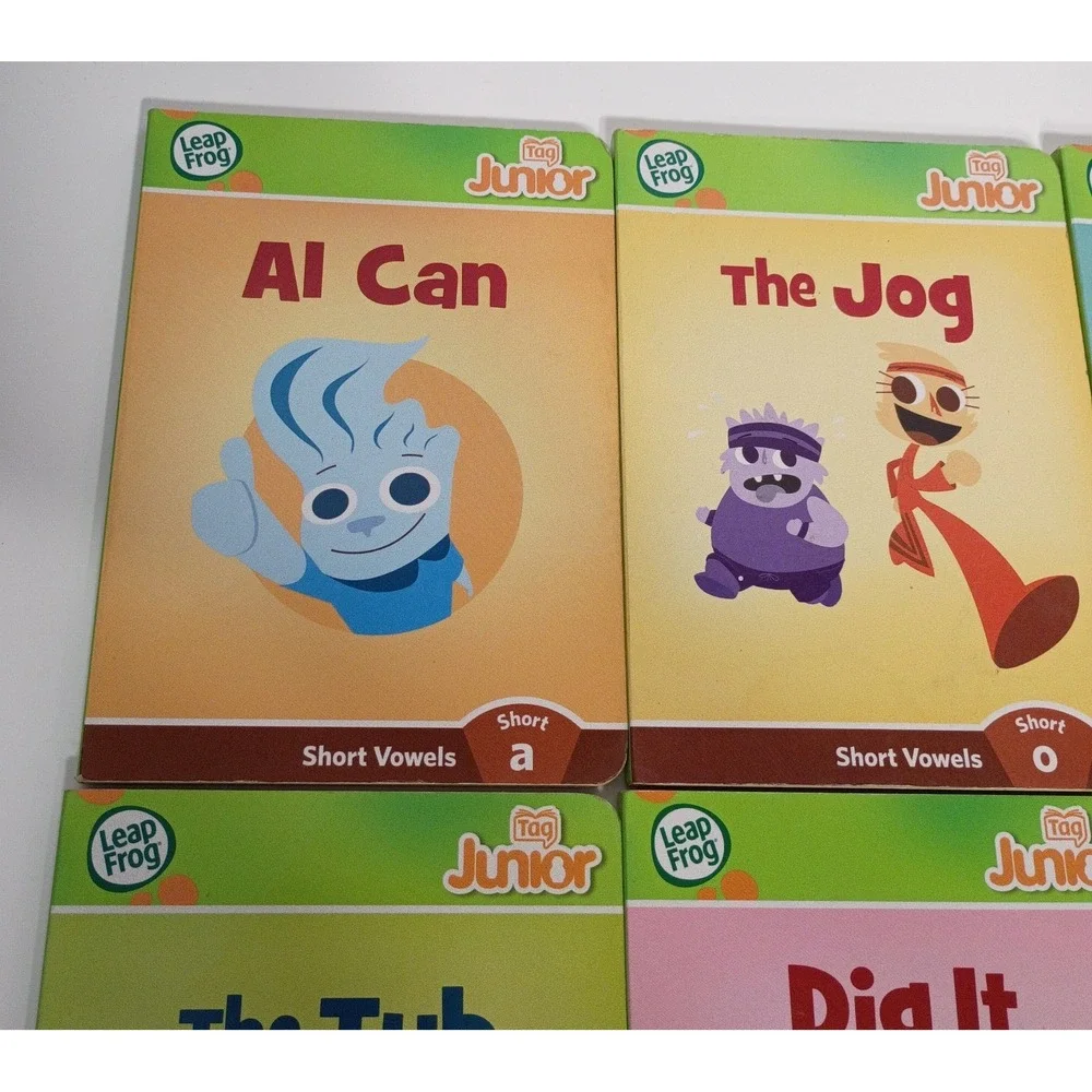 LeapFrog Tag Junior Set of 8 Books Short Vowels Set Plus If I Were, No Reader
